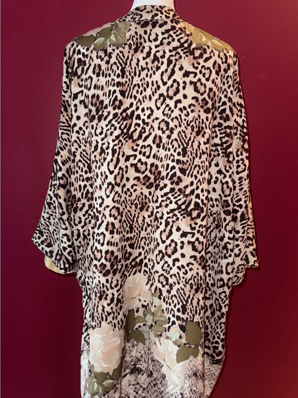 Chico's Beige/Tan Leopard Kimono - Picture 2 of 13